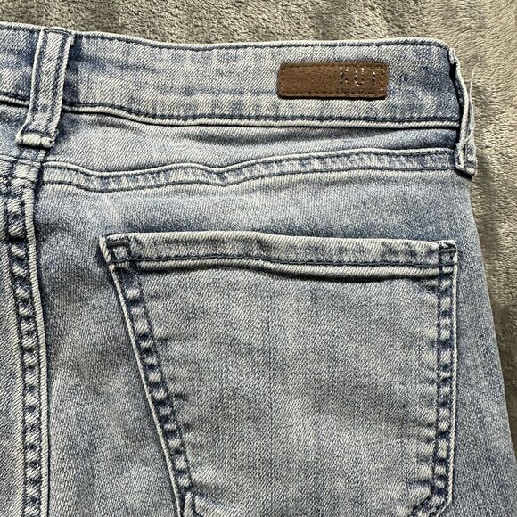 Kut from the Kloth Jeans Womens 4 Blue Crop Straight Leg Raw Hem Denim Pants - Picture 8 of 14